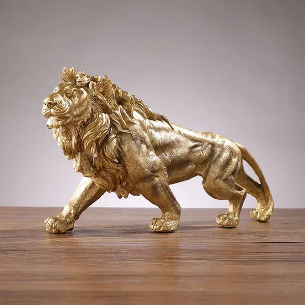 Escultura Leão Dourado - Brali